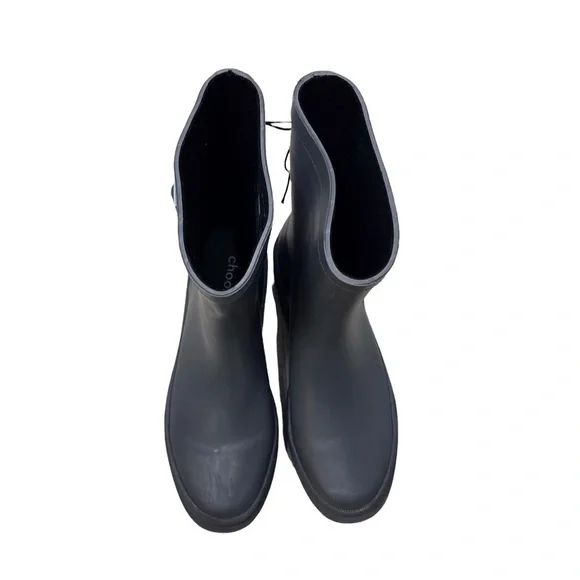 Chooka Redmond Mid Rain Boot Charcoal Size 8 Side Buckle Rubber - Picture 3 of 10